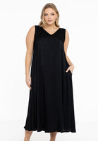 Dress swing SATIN - black  - #1