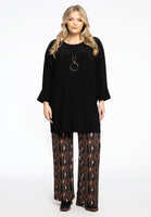 Wide leg trousers LIVA - black  - #1