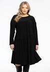 Dress Plisse Hem In Point DOLCE - black 