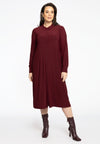 Dress Buttoned Long DOLCE - dark red