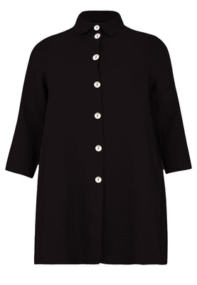 Blouse buttoned BUBBLE - black  - #4