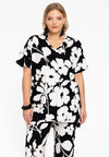 Tunic V-neck GIARDINO - black