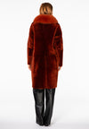 Coat lammy fur collar - orange - #3