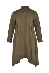 Blouse long pleats - green - #4