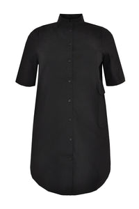 Blouse short sleeve POPLIN - black - #2