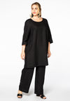 Tunic-blouse A-line LINEN - black - #2