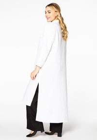 Blouse long slits LINEN - white - #3