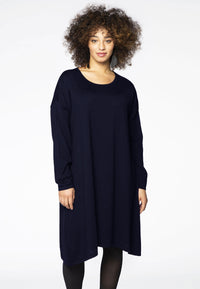 Pullover dress WOOL - blue - #1