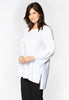 Shirt COTTON stretch slits - white 