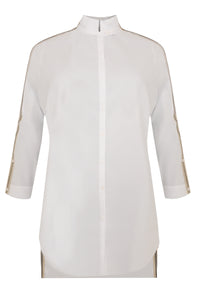 Shirt COTTON stretch tape - white - #4