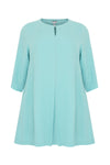 Blouse pleated LINEN - blue - #4