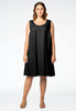 Dress sleeveless LINEN - black - #2