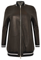 Jacket baseball LEATHER - black  - #4