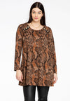 Tunic wide bottom BOA - brown