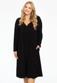 Dress slit neckline DOLCE - black - #1