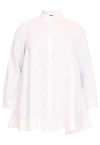 Blouse zipper LINEN - white - #5