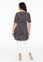 Tunic wide bottom short sleeve BELLIS - black  - #3