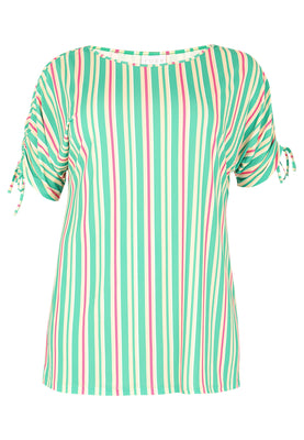 Tunic shoulder strings STRIPY - green  - #4