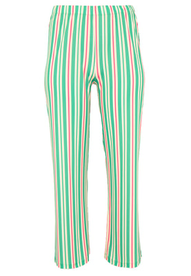 Trousers wide leg STRIPY - green  - #3