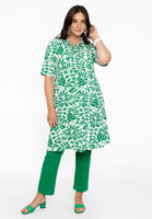 Blouse-dress ruffled MYKONOS - green  - #5