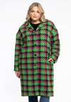 Manteau bouclé check - Vert