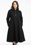 Dress Zipped Collar COZY - black 