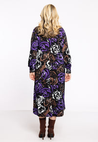 Dress smocked neck ROSY - black - #3
