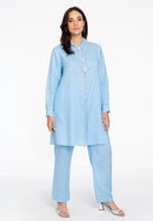 Blouse tape LINEN - light blue - #2