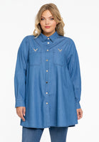 Blouse swing CHAMBRAY - blue - #1