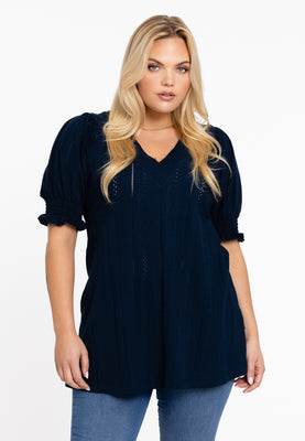 Tunic flare WAVE LACE - blue - #1