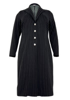 Blazer long PINSTRIPE - black  - #4