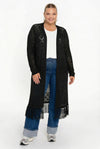 Cardigan en maille longue - Noir