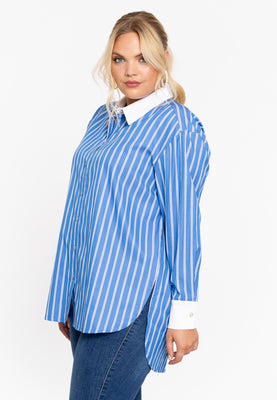 Blouse buttoned RIGHE - indigo - #1