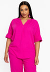 Tunic pleat LINEN MIX - pink