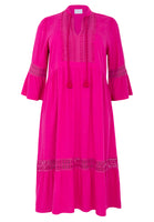 Dress lace LINEN MIX - pink - #4