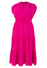 Dress long LINEN MIX - pink - #4