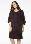 Dress CHECK wide sleeve - black - #1
