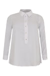 Blouse A-line polo neck - white - #4