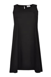 Dress A-line COTTON STRETCH - black - #4