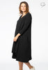 Dress pointy ORGANIC COTTON - black 