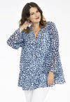 Tunic embroidered PLUMETI - blue