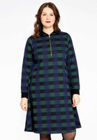 Dress zipper TARTAN - green  - #1