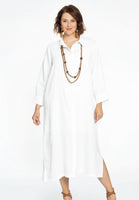 Blouse long 3/4 sleeves LINEN - white  - #1