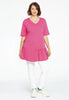 Tunic wide bottom frill COTTON - pink - #2