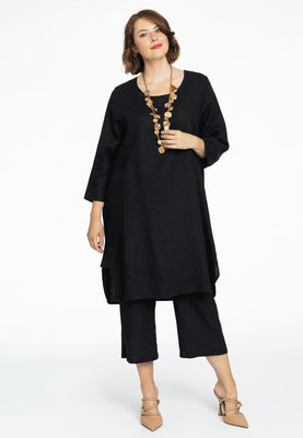 Tunic LINEN - black  - #2